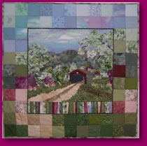 Old Covered Bridge Fabric Art