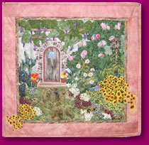 Quilted Scene of a Secret Garden