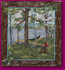 Quilted Scene of Bunside Bridge