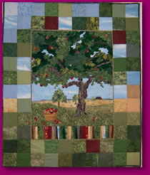 The Old Apple Tree Fabric Art Wall Hanging Quilt